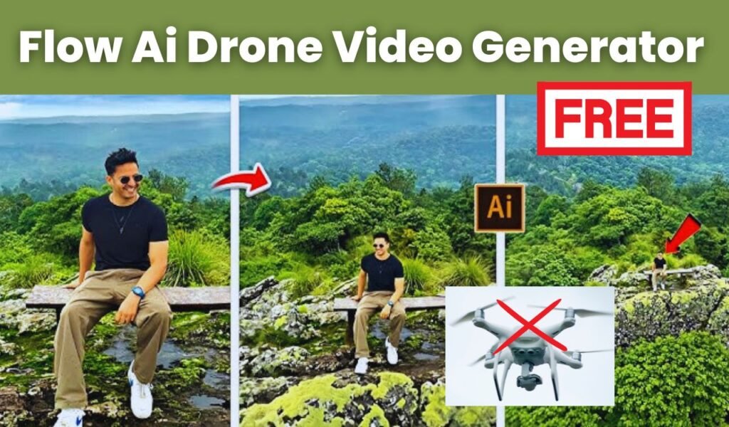 Flow Ai Drone Video Prompt: Turn Your Normal Photo into a Drone Shot, With Just One Small Prompt